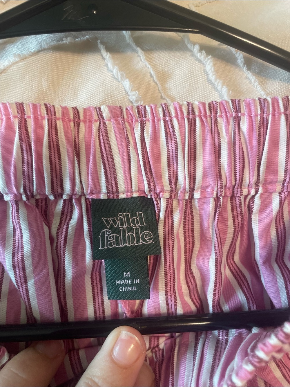 wild fable Pink & White Striped Wide-Leg Tie Detail Pants - Picture 5 of 5